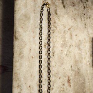 RARE MONICA RICH KOSANN AUDREY BLACK CERAMIC 18K GOLD 18" PENDANT NECKLACE CHAIN
